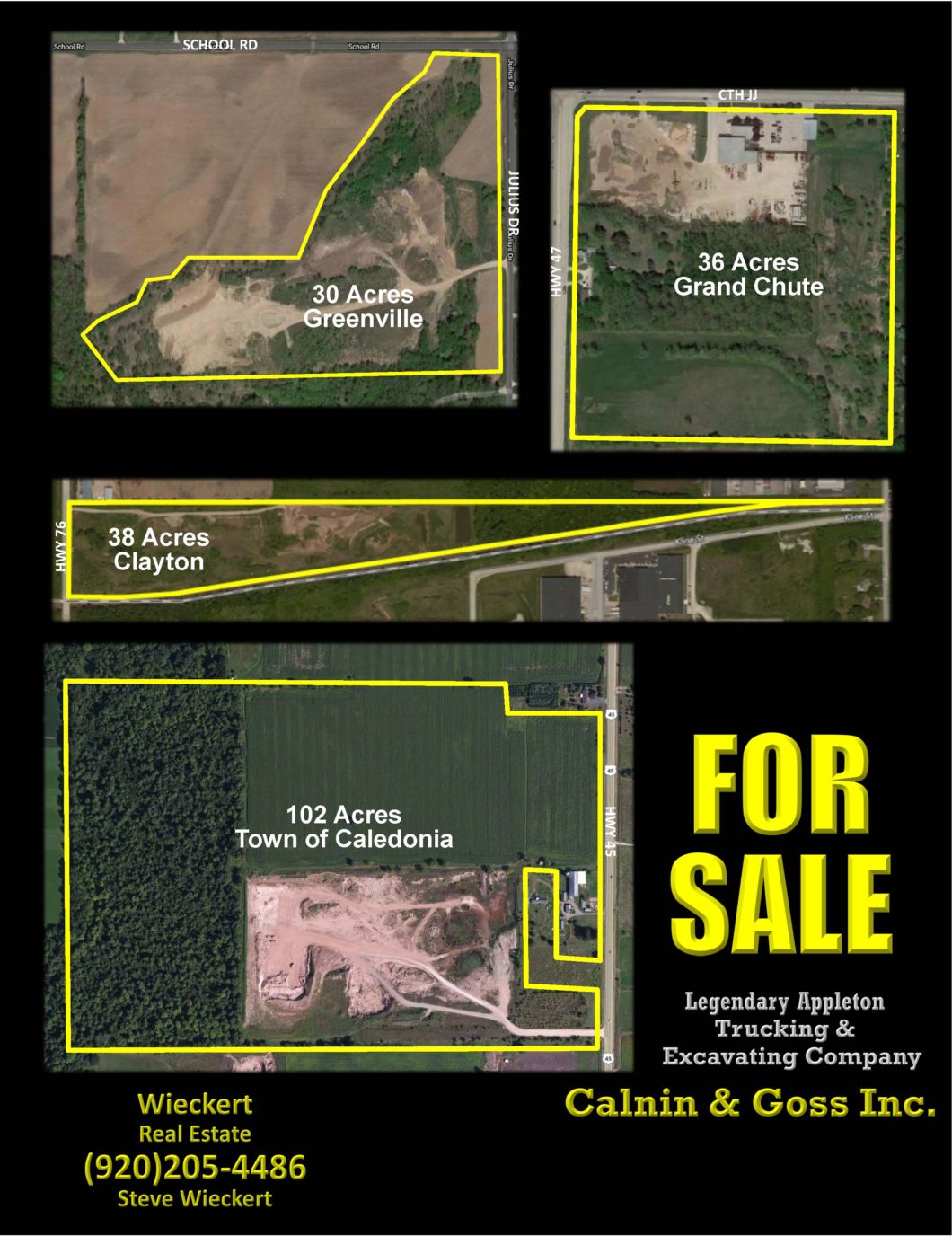Wieckert Real Estate, Appleton Wisconsin, Fox Valley real estate, commercial land tracts for sale, acreage for sale, land for sale, vacant land for sale,land for sale near me, Farms for sale, outagamie county land for sale